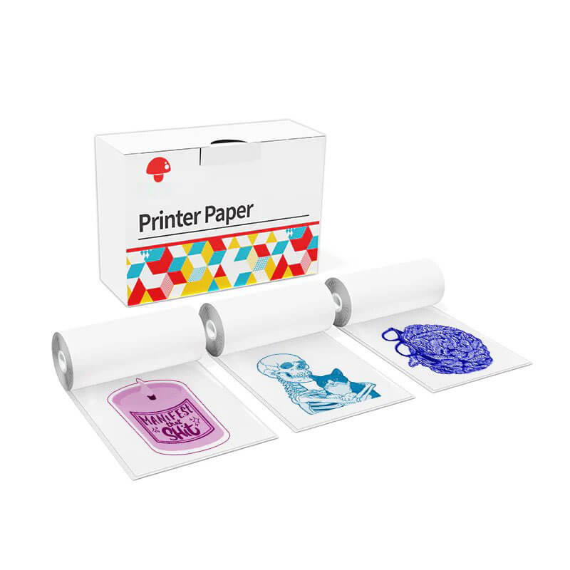 thermanote thermal paper red green blue on white